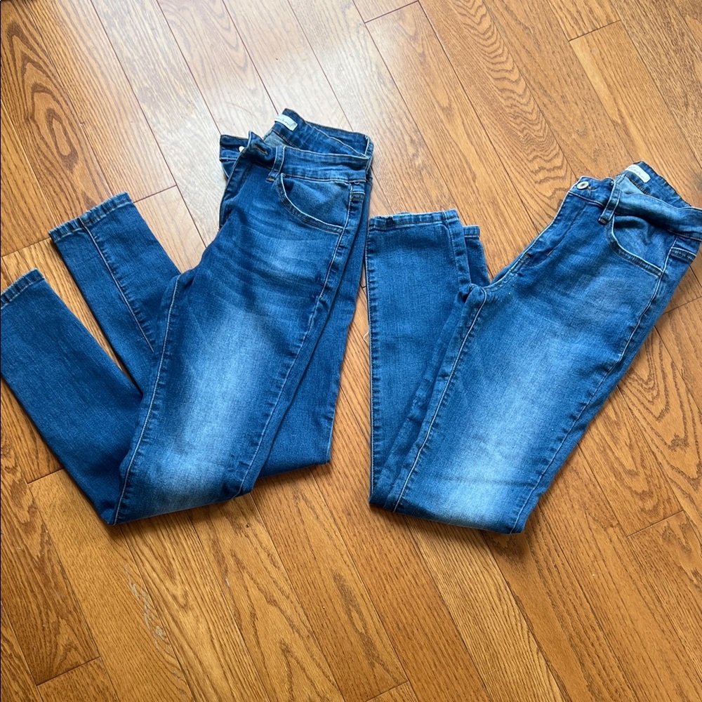 TWO Blue Skinny Jeans Pair - Classic Medium Wash